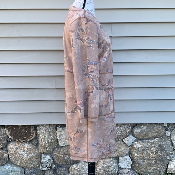 Solitaire Nude Filagree Open Front Faux Suede Jacket - Picture 10 of 14